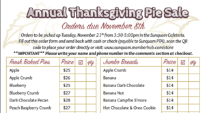 Annual Thanksgiving Pie Sale